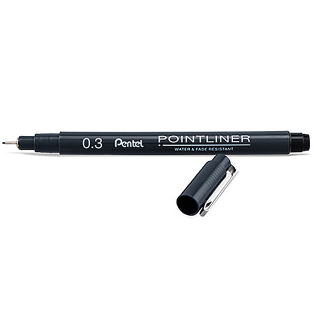 Pentel, Black, Fine Pen, Art & School, Pointliner, 391238
